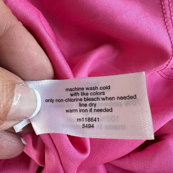 LANE BRYANT Gingham Sleeveless Flounce Hem Seersucker Midi Dress 18 Pink Pockets - Picture 10 of 15